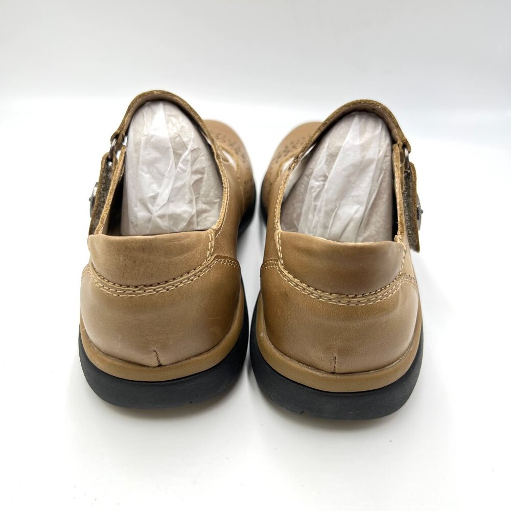 9.5N 9.5 NARROW WIDTH Propet Selena Brownβ Leather Mary Jane Comfort Flats Shoes - Picture 7 of 13